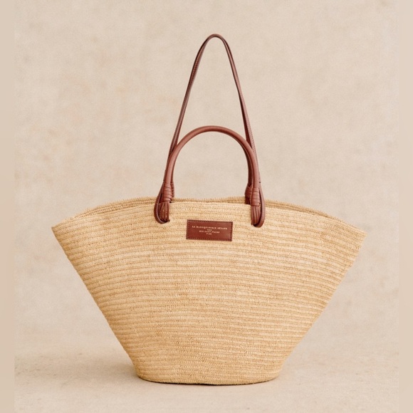Sezane Handbags - Sézane Maxi Justine Basket natural raffia